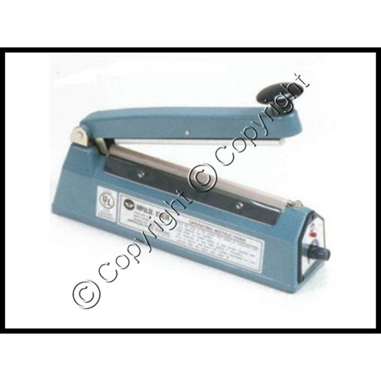 AIE-205 8" Hand Sealer - 8 mil - 5mm Width - 600W - Click Image to Close