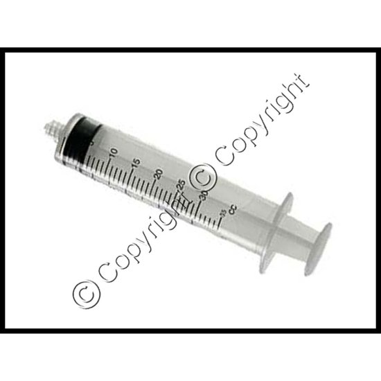 30 cc Syringe - Luer Lock - Sterile - Click Image to Close