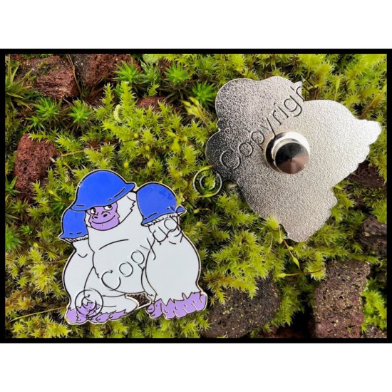 "A.P.E." Enamel Mushroom Pin
