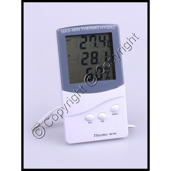 LCD Thermometer and Humidity Meter : Shroom Supply