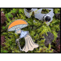 "Golden Teacher" Enamel Mushroom Pin