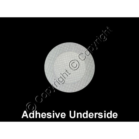 Adhesive Synthetic Filter Disc Stickers - 35 mm - Sheet of 21 - Click Image to Close