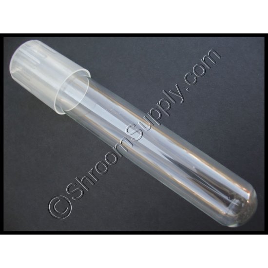 Glass Culture Tube with Clear Cap - Click Image to Close