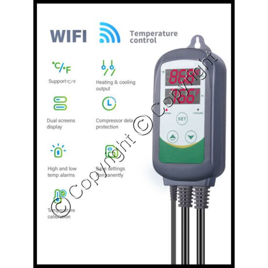 Smart Digital Temperature Controller - Plug-n-Play - WiFi Enabled - Click Image to Close