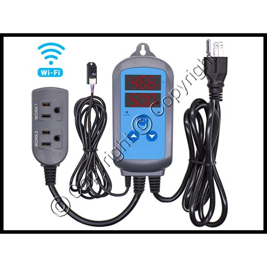 Smart Digital Humidity Controller - Plug-n-Play - WiFi - Range 1-99% RH - Click Image to Close