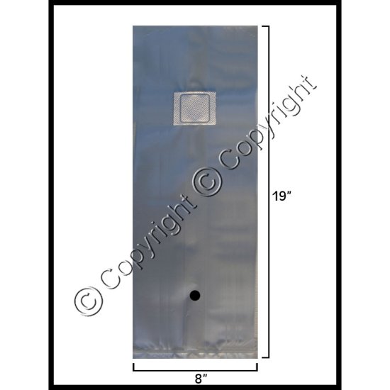 Large Mushroom Grow Bag w/ Injection Port [0.5 µm Micron Filter] Unicorn Bag Type 14A‑Inj